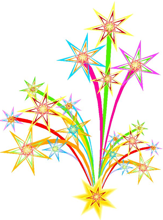 Fireworks clip art stars free clipart images