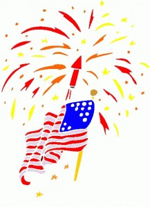 Fireworks clipart american flag free