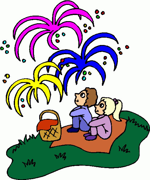 Fireworks clipart in park image