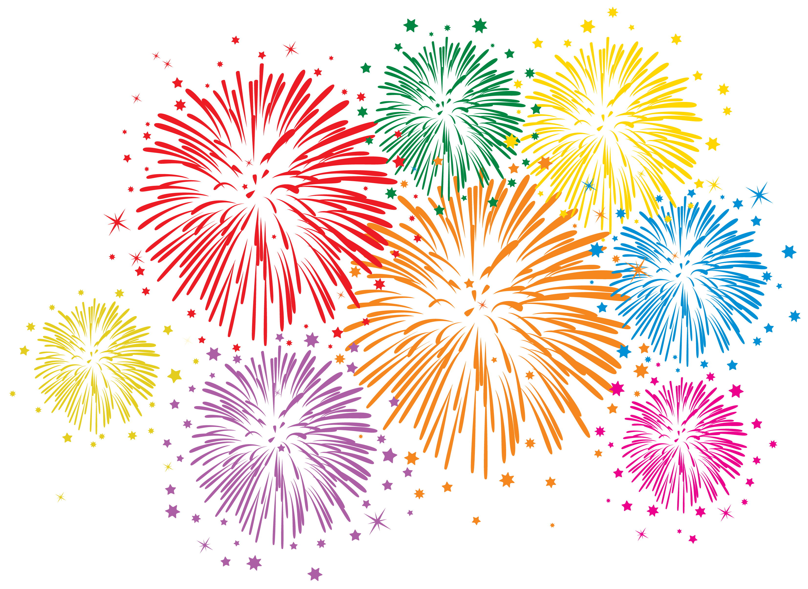 Fireworks firework clipart colorful