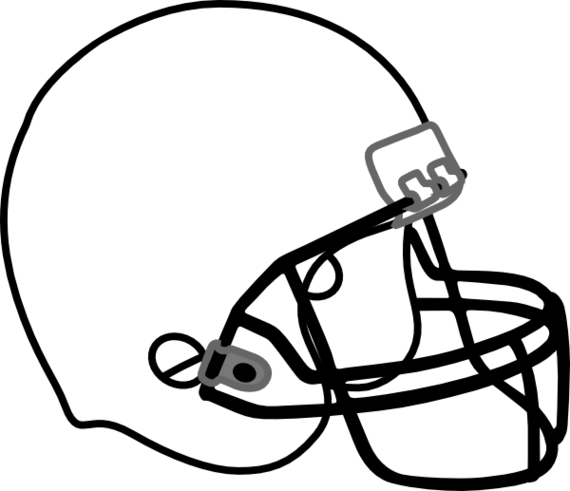 Football outline football helmet outline clipart free