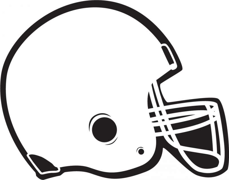 Football outline football helmet outline clipart