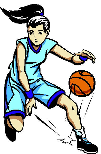 Girl basketball clip art free clipart images
