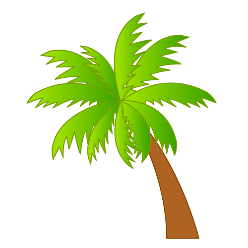 Hawaii palm trees clipart