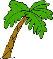 Hawaiian palm trees clipart
