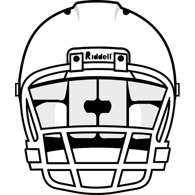 Helmet football outline clipart photo