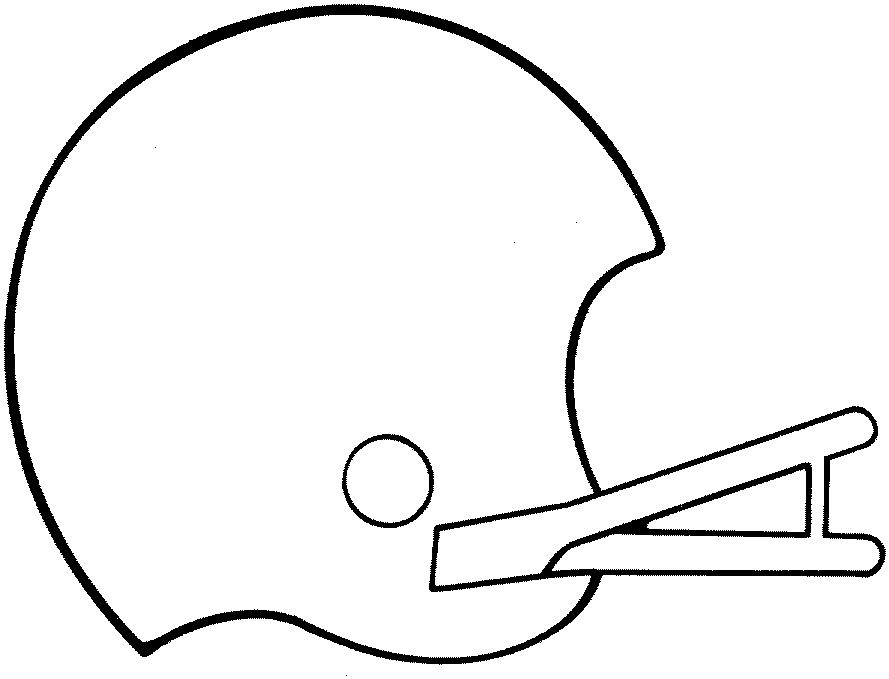 Helmet football outline clipart