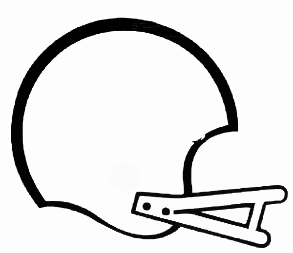 Image of football outline clipart helmet 2
