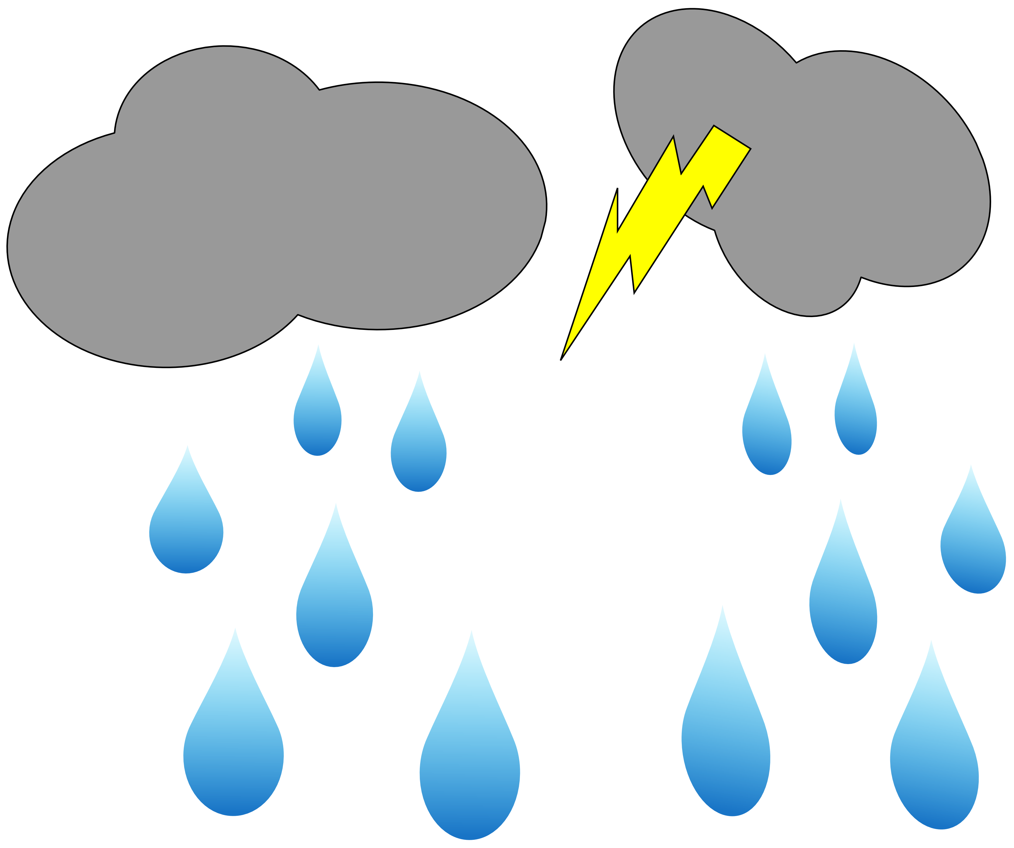 Lightning cloud clipart