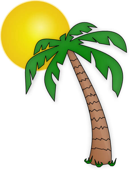 Palm tree art tropical palm tree