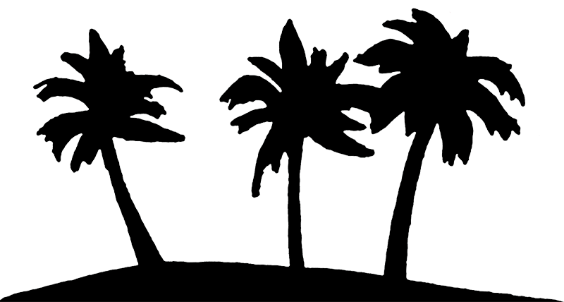 Palm tree clipart tropical three