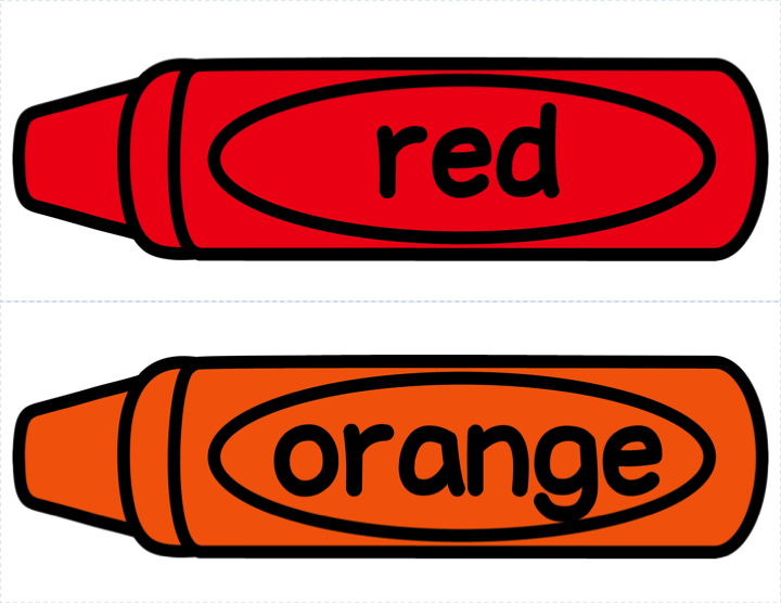 Red orange crayon clipart