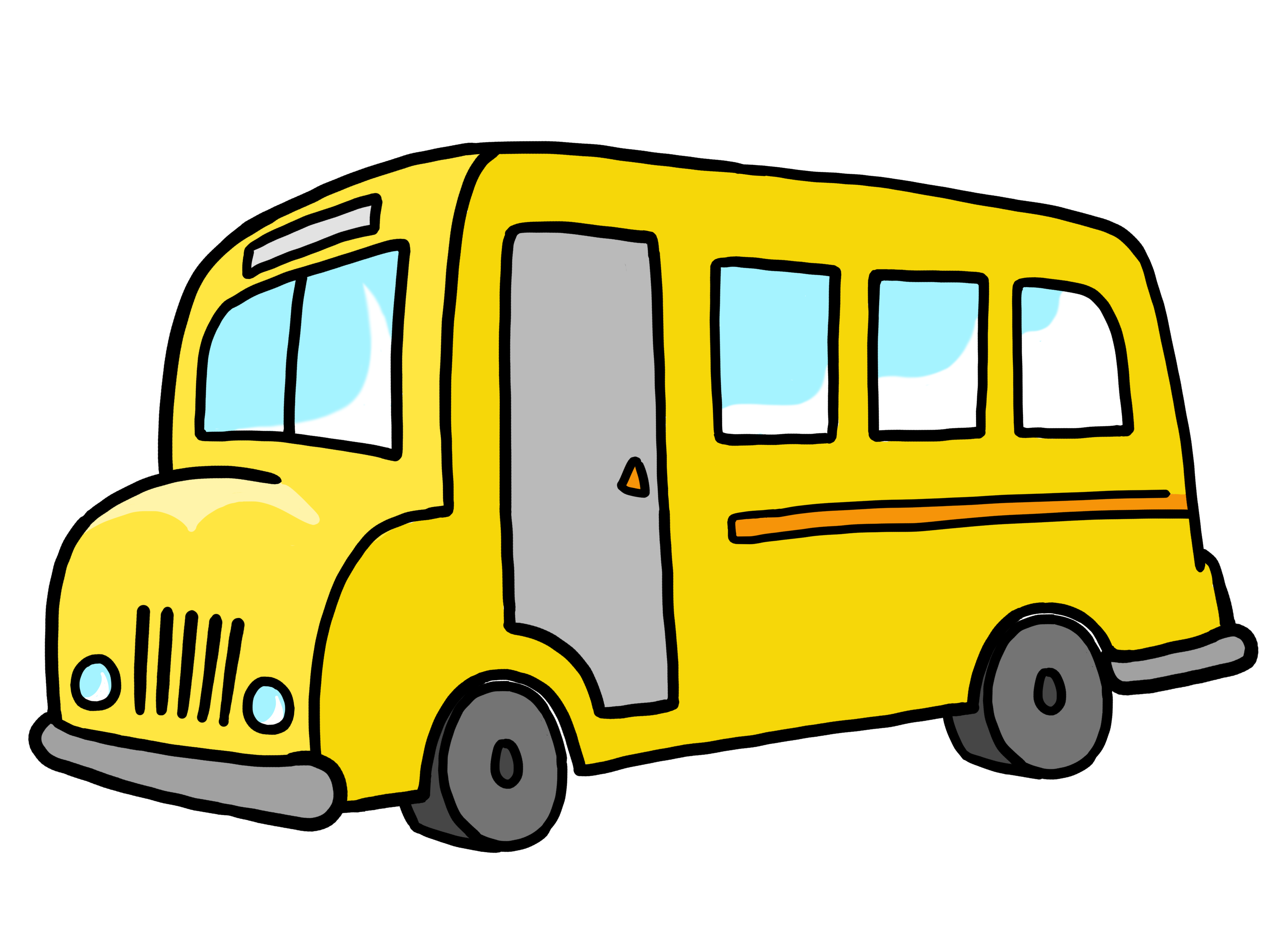School bus under the bus clipart