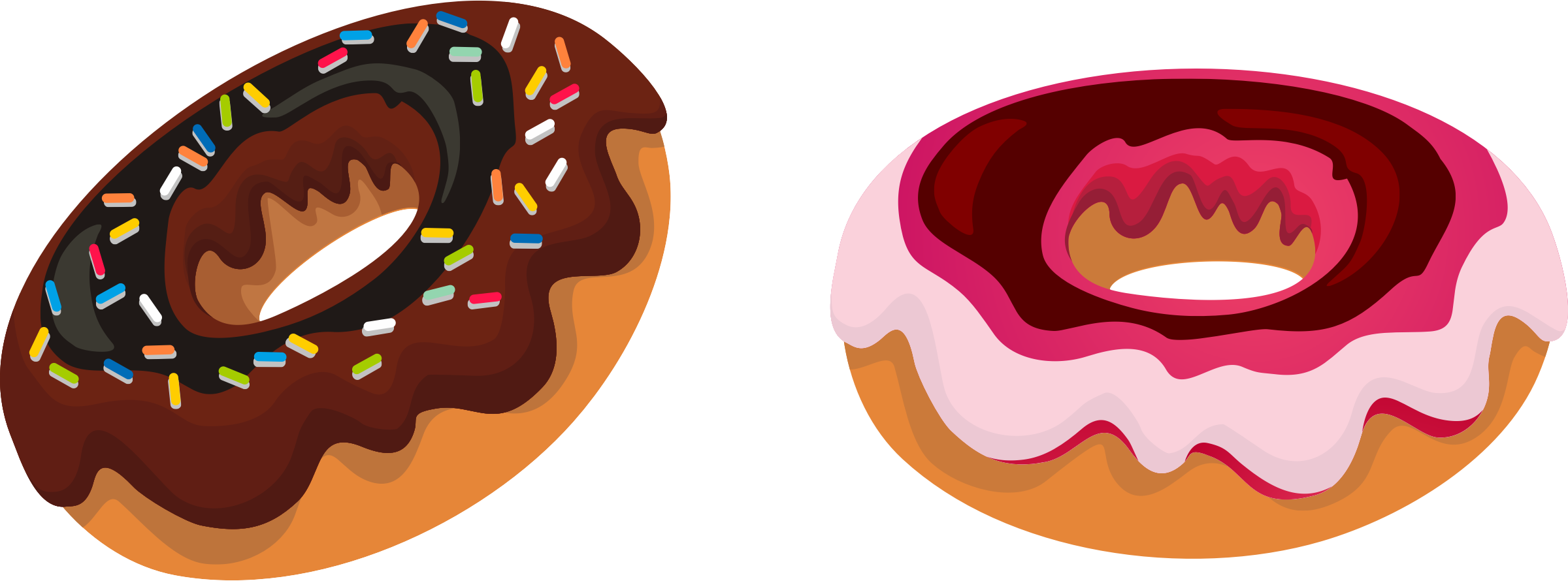 Two donut donut clipart free clip art image