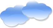 Two little clouds clipart - WikiClipArt