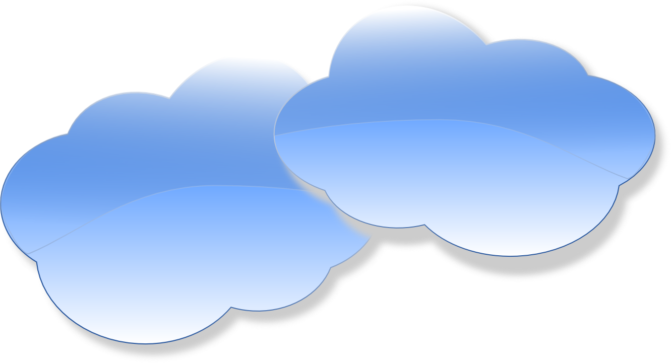 Two little clouds clipart