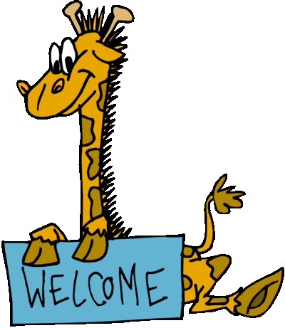 Welcome clipart giraffe cartoon clipart