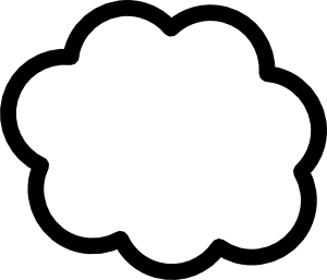 White cloud clipart black free