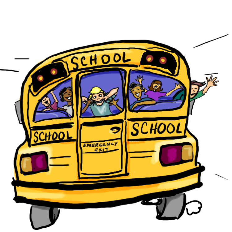 cartoon school bus clipart