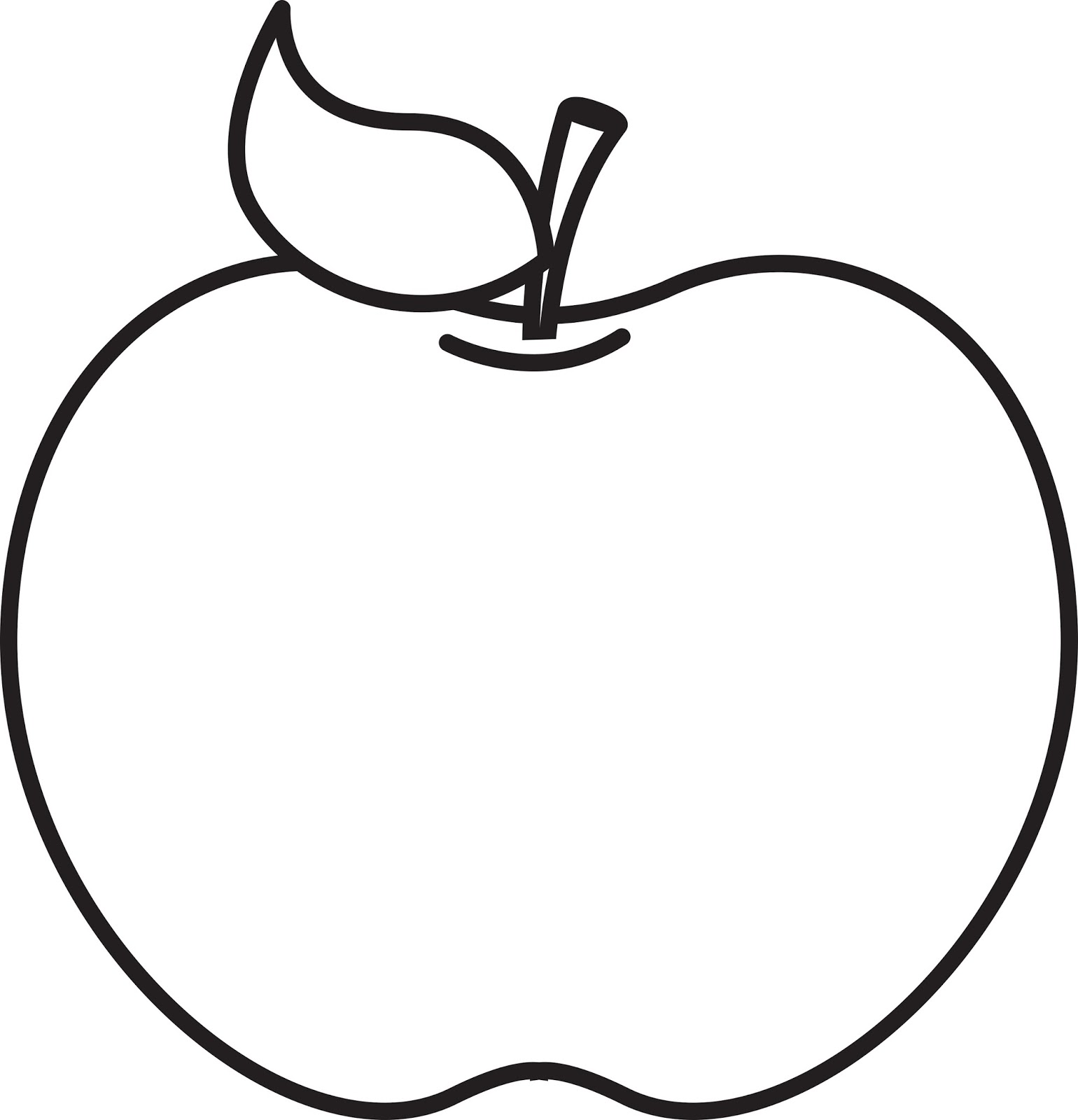 cute apple clip art free clipart blackwhite