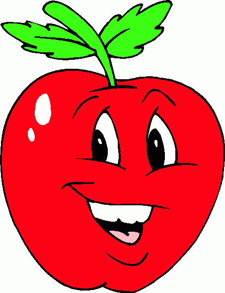 free smilling apple clipart