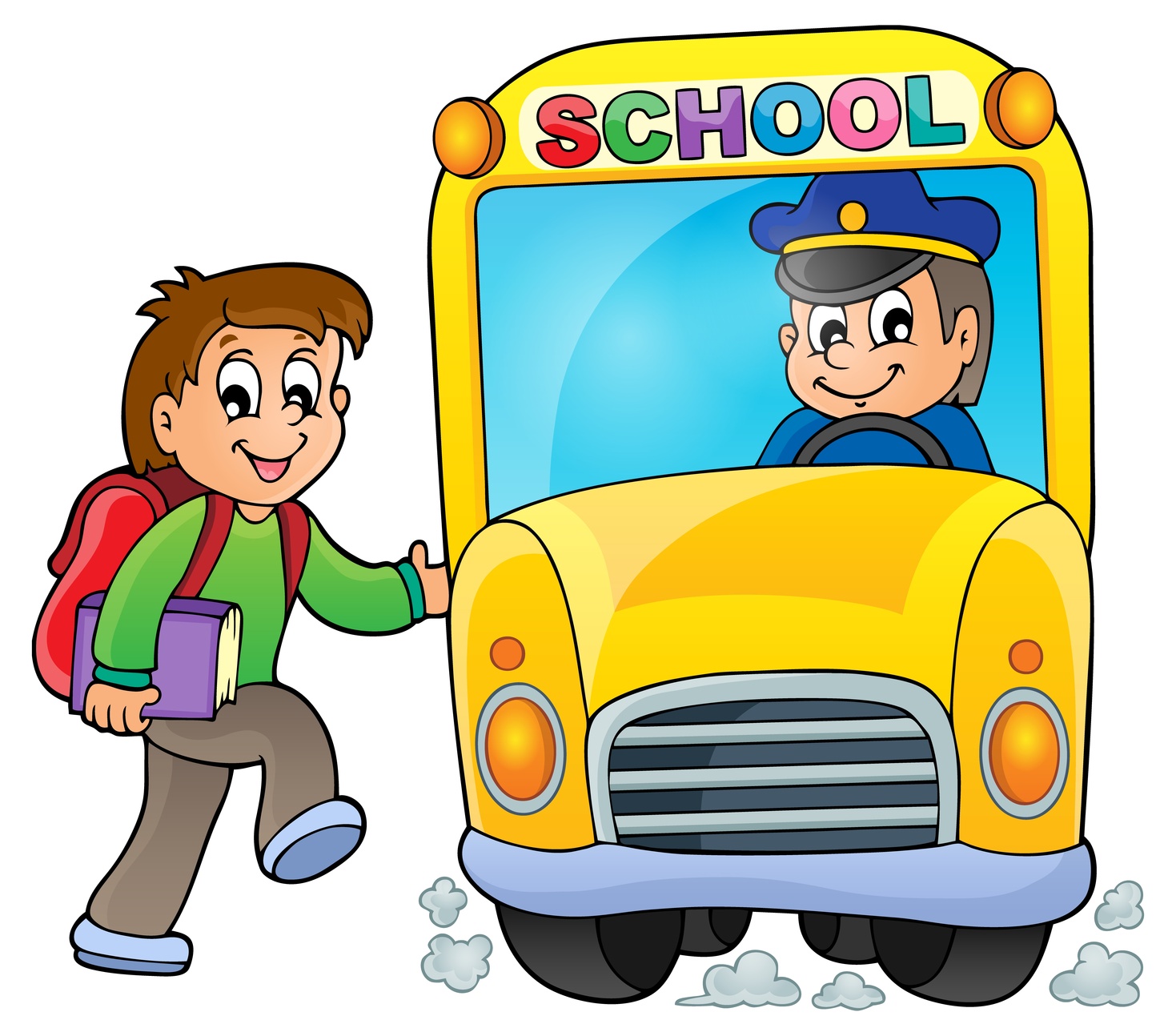 image of school bus driver clipart