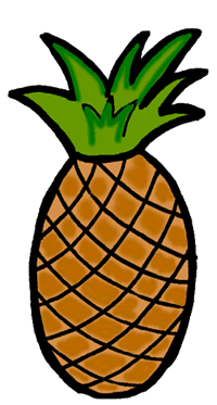 pineapple clipart black and white free 4