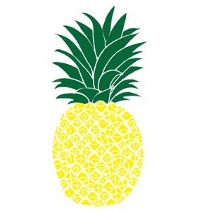 pineapple clipart black and white free 5