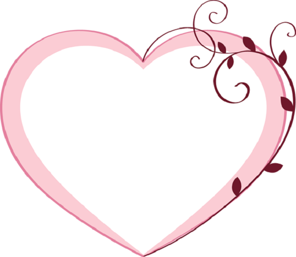 pink love heart clipart