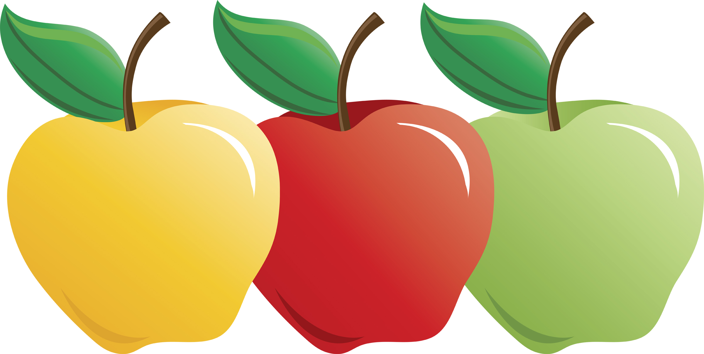 three apple clipart free images