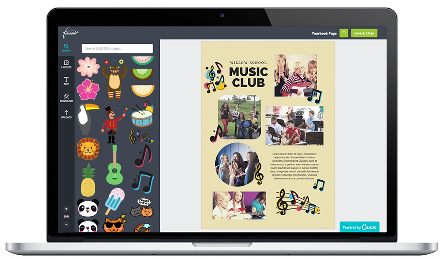 Add yearbook clipart images to spice up your pages fusion yearbooks 3