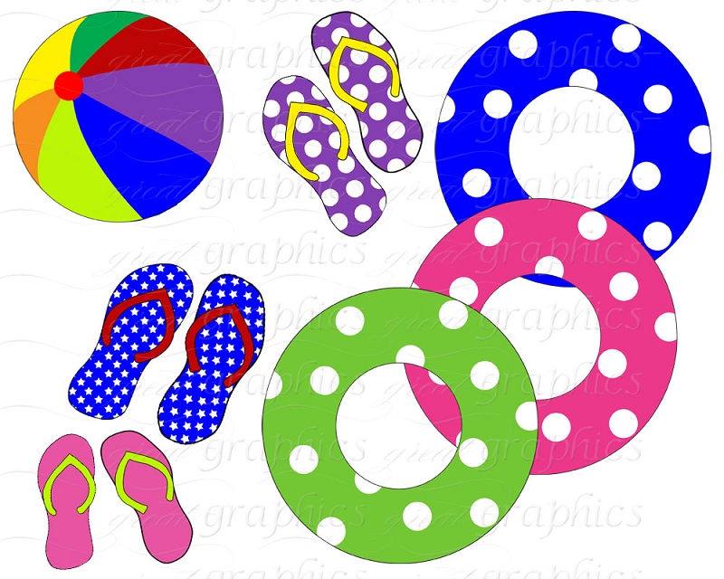 Adult pool party clipart