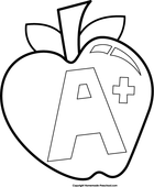 Apple black and white free school related clipart - WikiClipArt