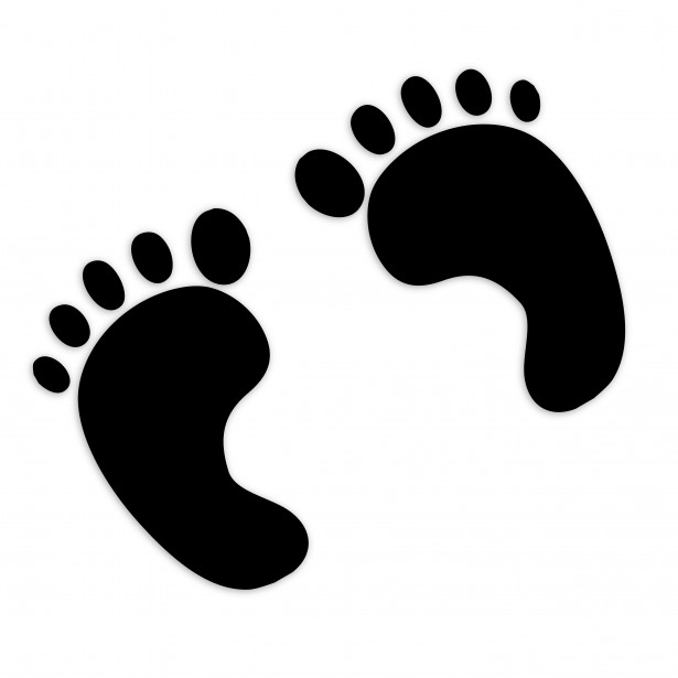 Baby feet baby footprints clipart 2