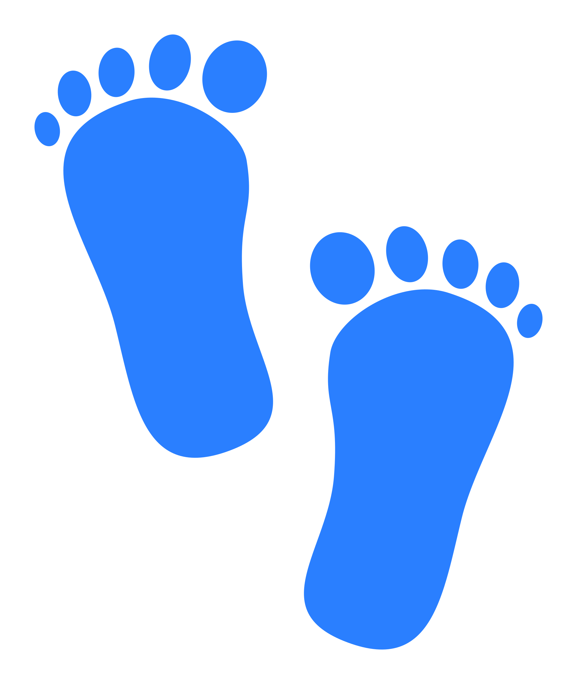 Baby feet clipart baby footprints blue