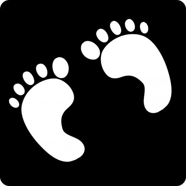 Baby feet colorful baby footprints clipart shower ideas