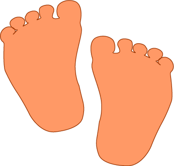 Baby feet feet clipart 3