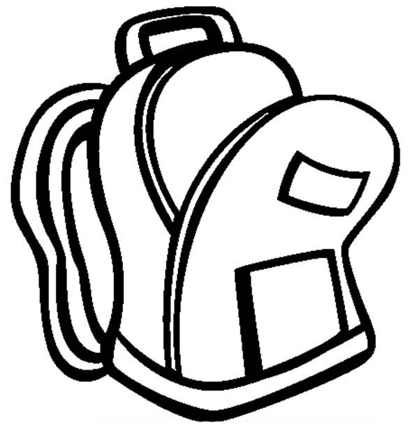 Backpack clipart black and white free images 2