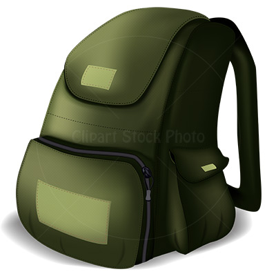 Backpack clipart graphic free travel bag stock image