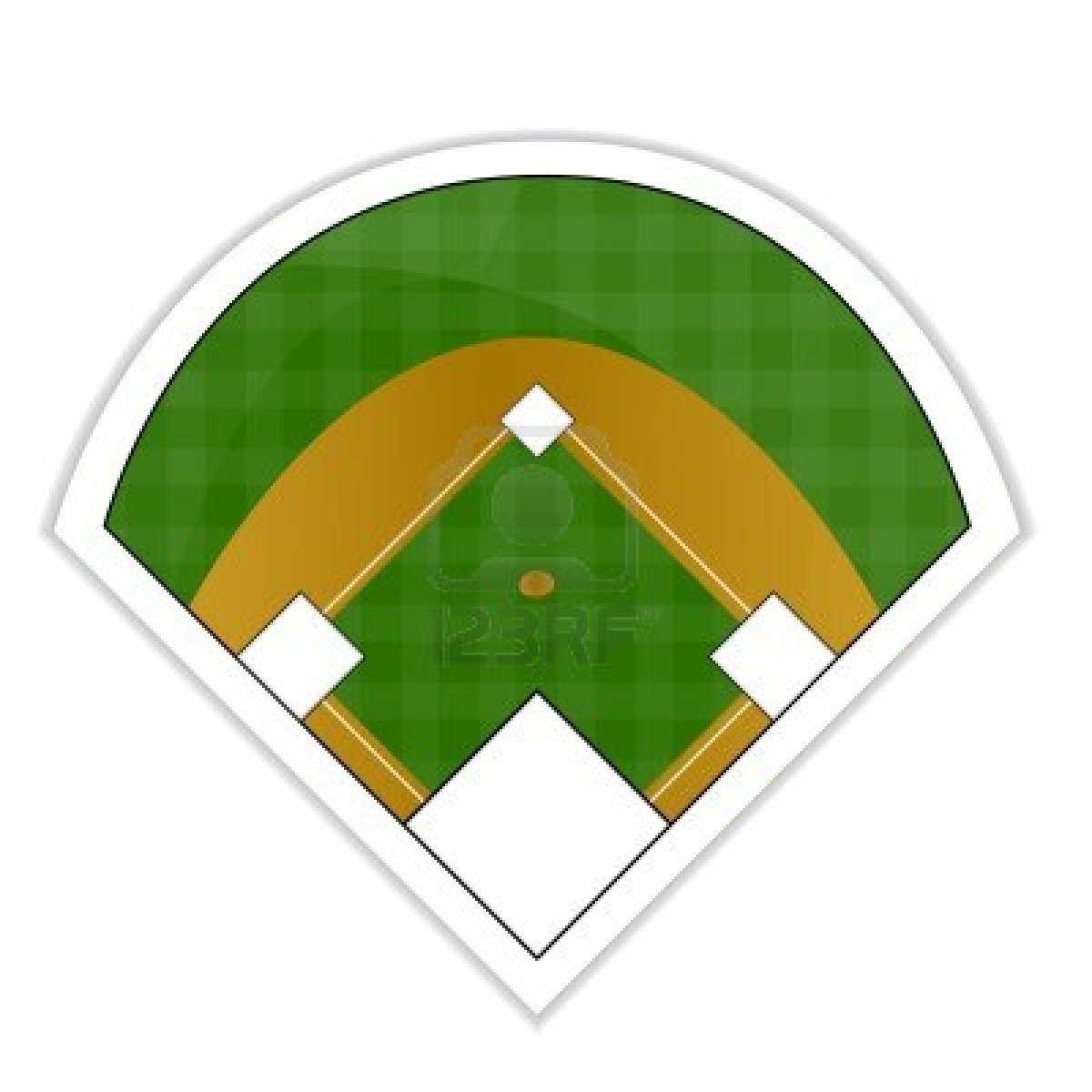 Baseball diamond clipart 3
