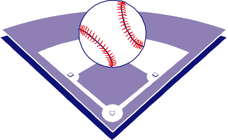 Baseball diamond graphic clipart
