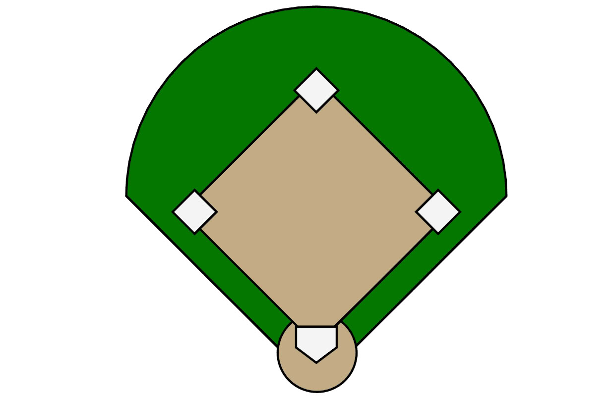 Baseball field baseball diamond clipart