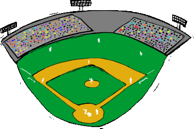 Baseball field baseball park clipart