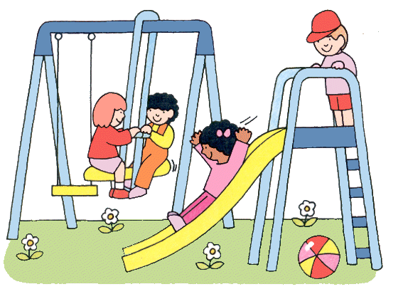 Be safe on playground clipart