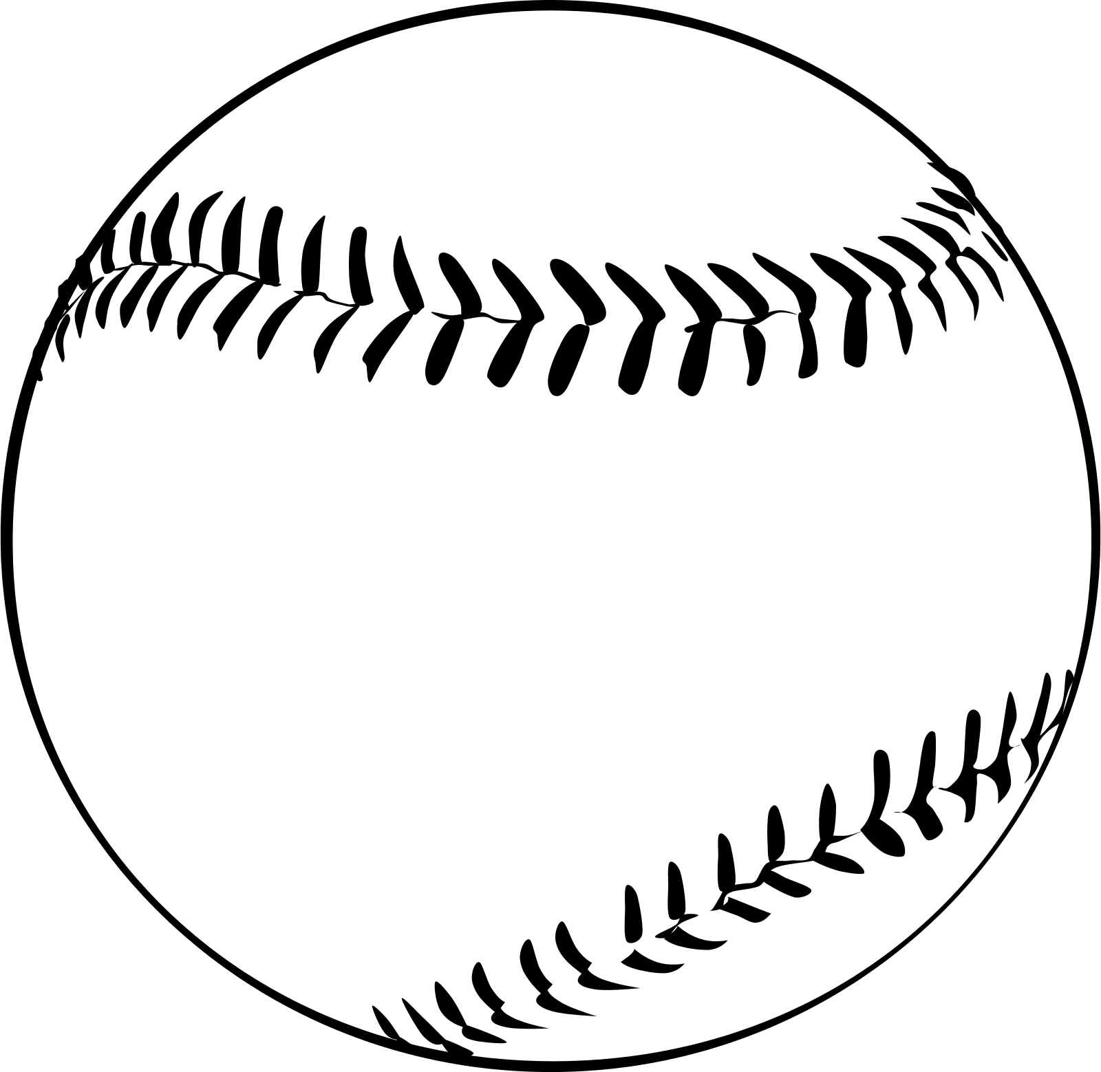 Black and white baseball field clipart