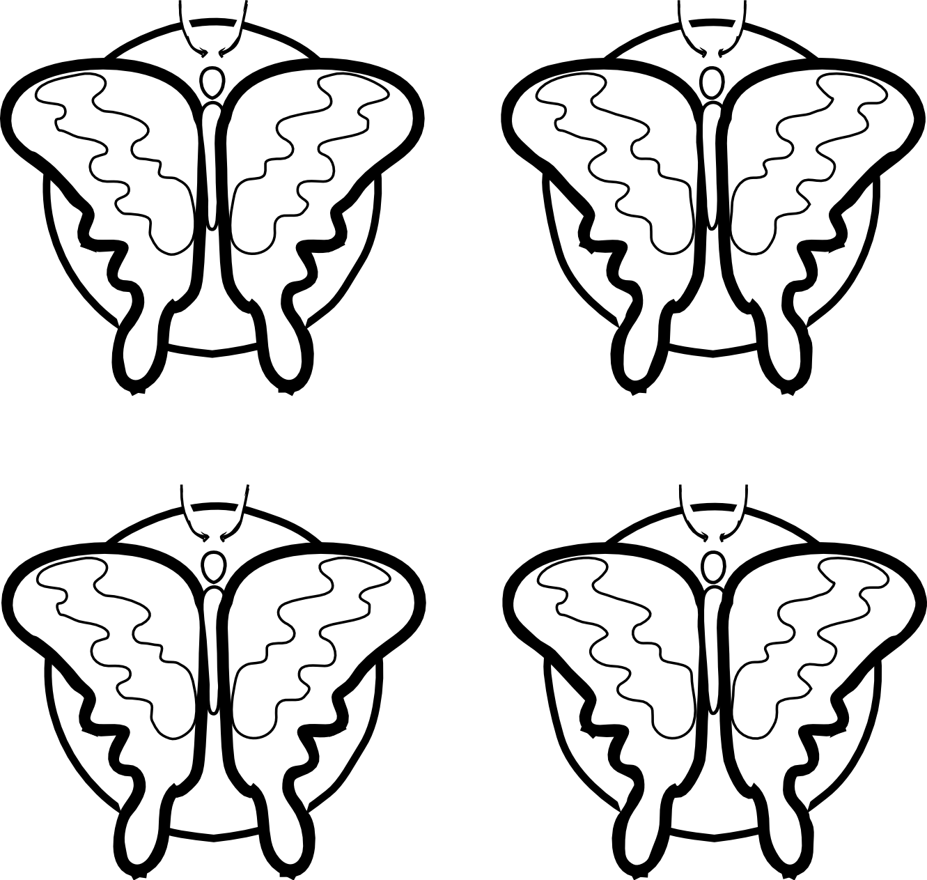 Butterfly  black and white black and white butterfly clipart 2