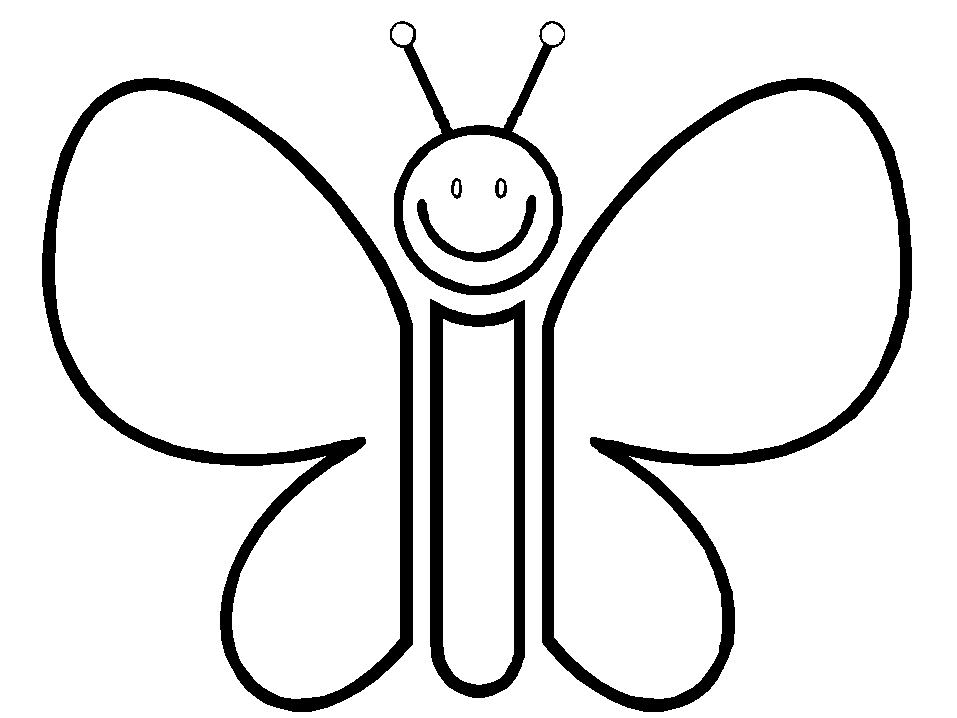Butterfly  black and white pic of butterfly simple in black white for colouring clipart