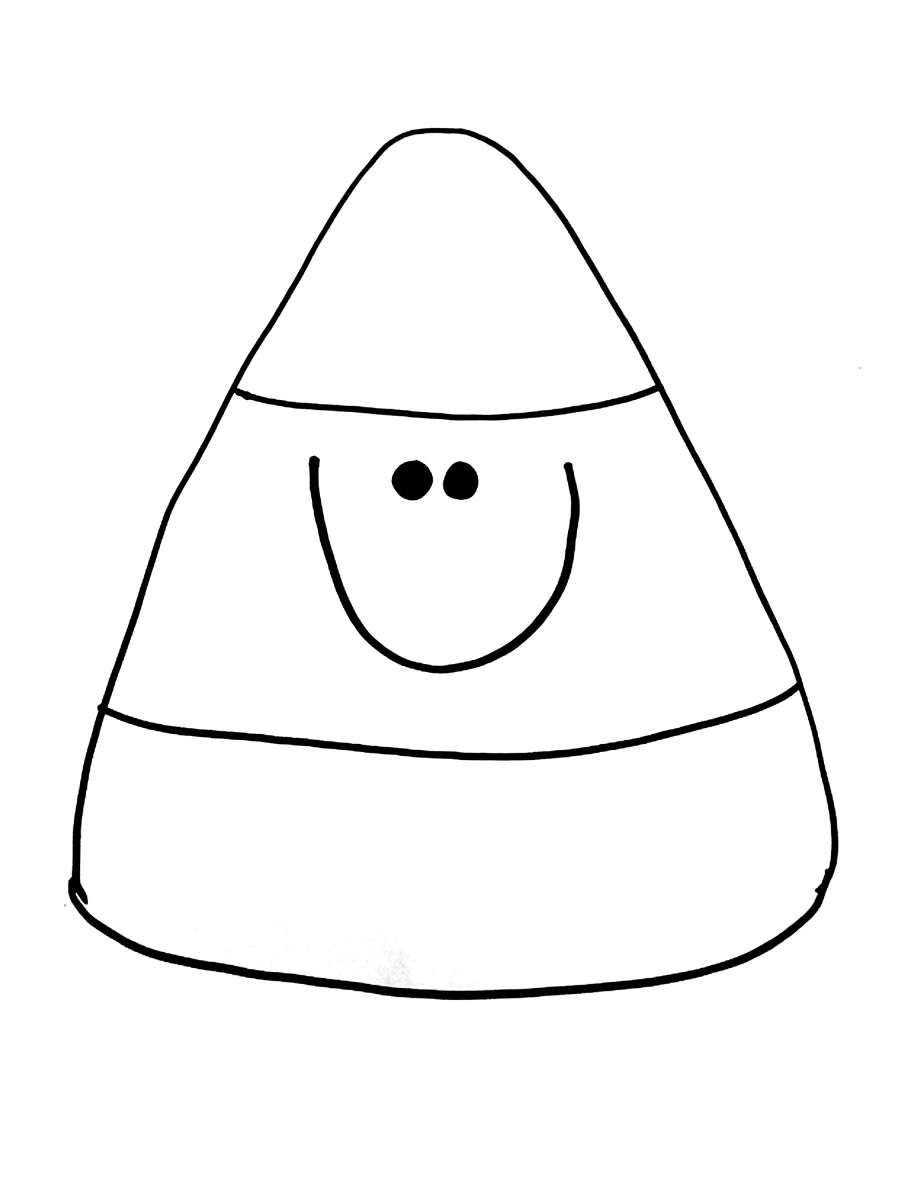 Candy corn black and white clipart