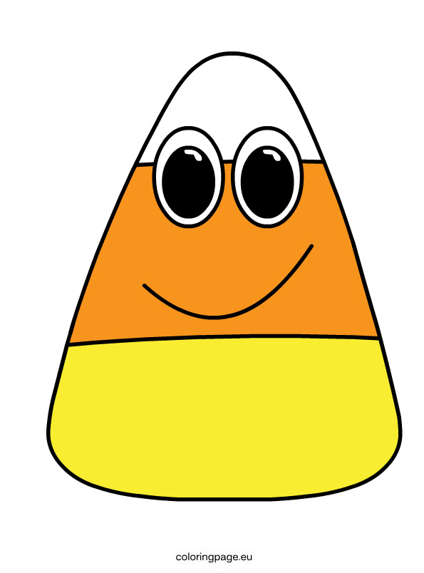 Candy corn frankenstein face coloring along with free download clip art