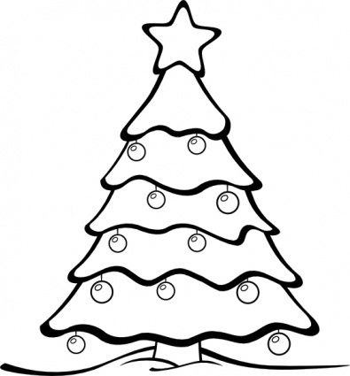 Christmas  black and white christmas ornament clipart black and white free